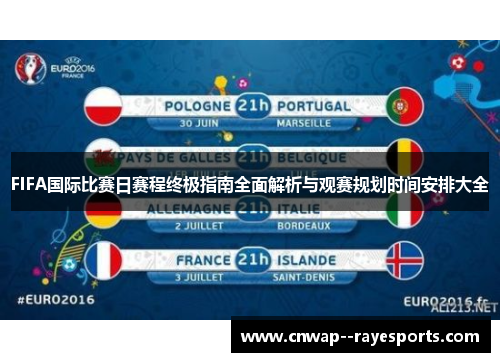 FIFA国际比赛日赛程终极指南全面解析与观赛规划时间安排大全